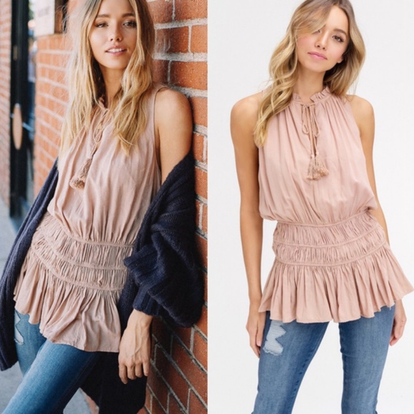 CHRIS Tassel Detail top - BLUSH - Picture 3 of 3